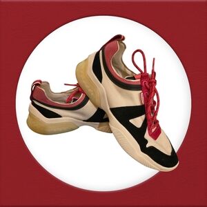 COACH Cream and Black Sneakers with Chunky Design